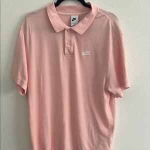Nike Men's Pink Polo Shirt